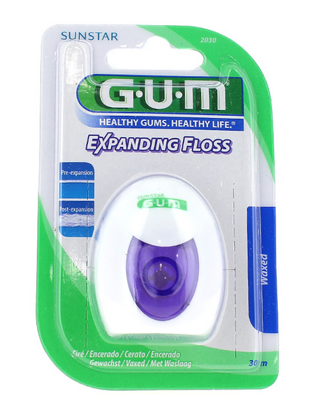 GUM® Expanding Floss Seda Dental Encerado 30m