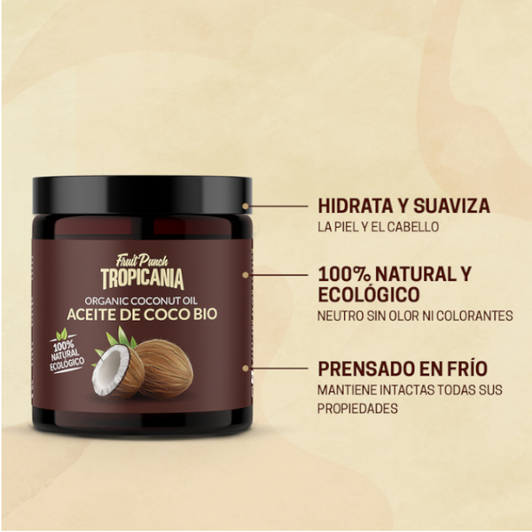 Tropicania Aceite De Coco Ecológico 100% Puro 250ml
