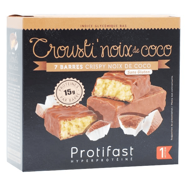 En-Cas Hyperprotéiné Crousti' Noix de Coco 7 barres 2