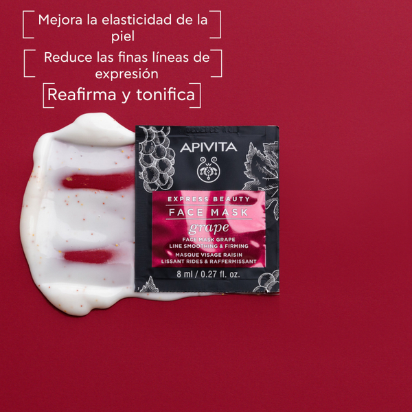 Apivita Express Beauty Mascarilla Antiarrugas Y Reafirmante Con Uva 2x8ml