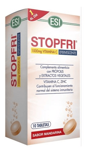 Esi Rosa/Blanco Stopfri 1000Mg Vitamica C Efervescente Sabor Mandarina 10 Tabletas