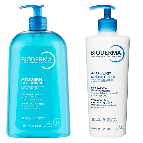 Atoderm Duo dermatologique Corps Gel Douche 1L + Crème Ultra 500ml