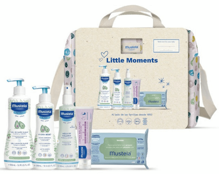 Mustela Bolsa de Paseo Little Moments Lunares 5 Productos de Higiene