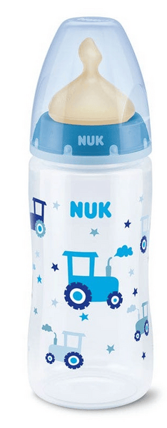 Nuk Biberón FC+ PP 6-18m Látex Talla L 300 ml Tractores 1 ud