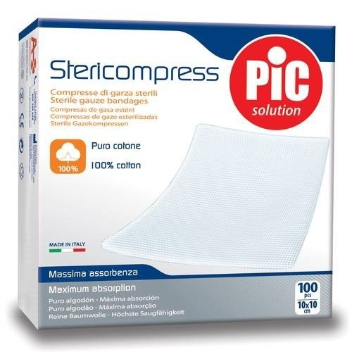 Pic Solution Stericompress 100ud 10x10cm