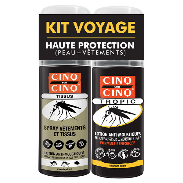 Kit voyage anti-moustiques/tigre haute protection 100ml + 75ml 4