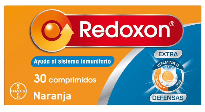 Redoxon Extra Defensas Vitamina D, C y Zinc 30 Comprimidos Efervescentes Naranja