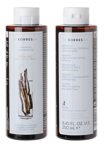 Korres Champú Cabello Graso Regaliz y Ortiga 250 ml