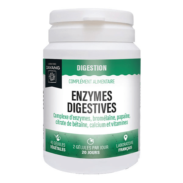 Enzymes digestives - 40 gélules végétales
