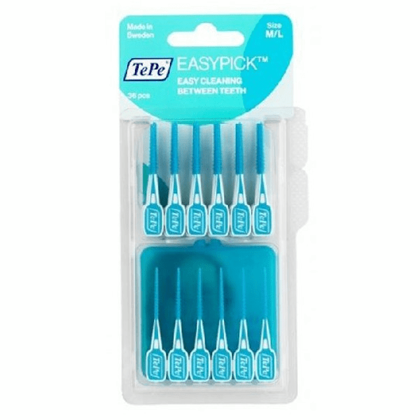 Easy Pick Cure-Dents Silicone Turquoise M/L 36 unités 3