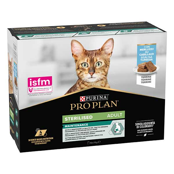 Proplan NutriSavour Sterilized Mousse Cabillaud 10x75g