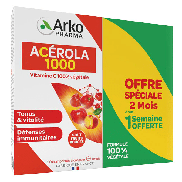Azinc Naturel Acérola 1000 Lot de 2 x 30 comprimés 6