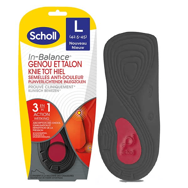 Scholl Expert Support Semelles Anti-Douleur Genou+Talon Taille L 3