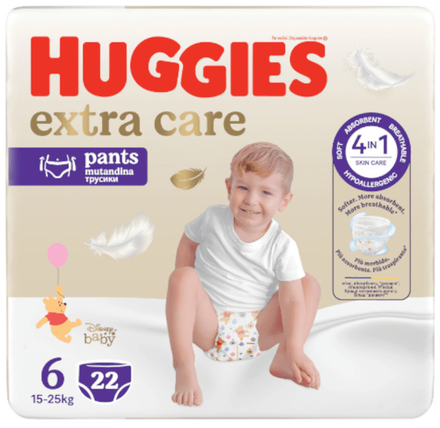 Huggies Extra Care Pañales Braguitas Disney Talla 6 (15-25 Kg) 22 Uds