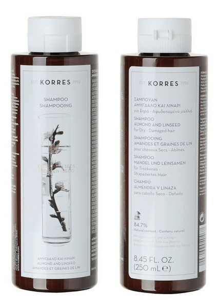 Korres Champú Cabello Seco Almendra y Linaza 250 ml