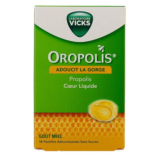 Oropolis Coeur Liquide sans sucres 16 pastilles 2