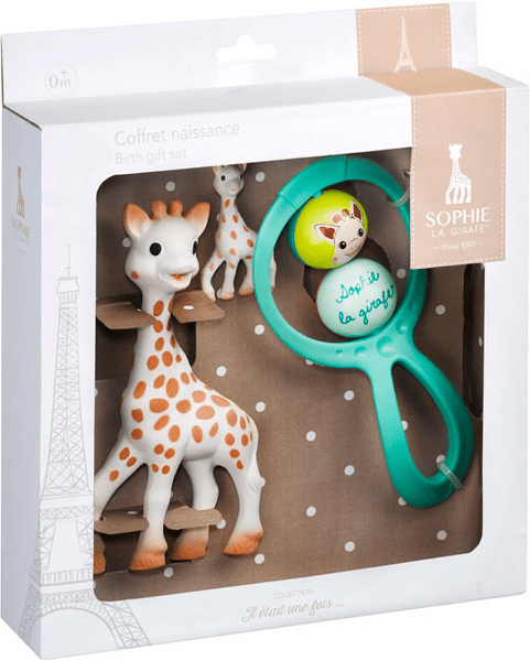 Sophie la girafe Set regalo Sophie la girafe + Sonajero swing + Llavero Sophie Hevea