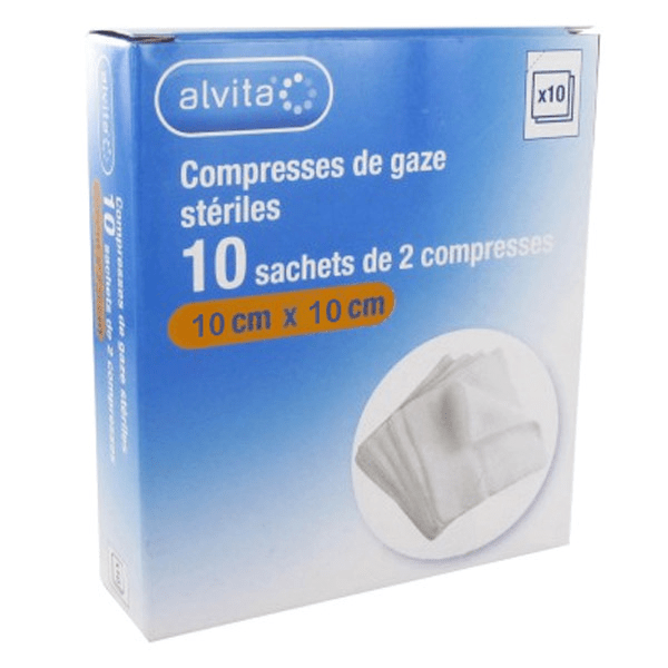 Compresse Gaze 10 x 10cm Lot de 10 x 2 unités 2