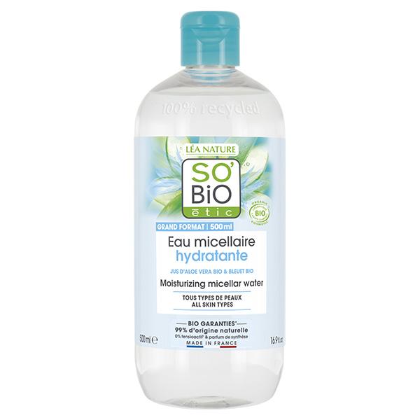 So'Bio Étic Hydra Aloe Vera Eau Micellaire Hydratante Jus d'Aloe Vera Bio 500ml 2