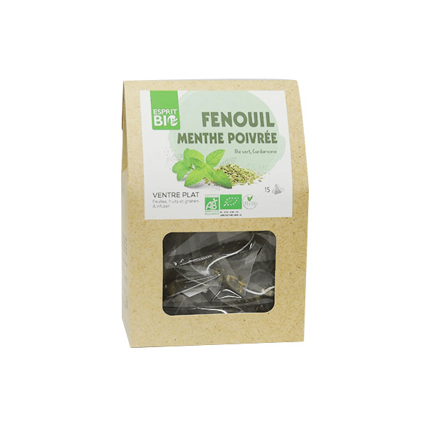 Ventre Plat Fenouil Menthe Poivrée à Infuser 15 Pyramides