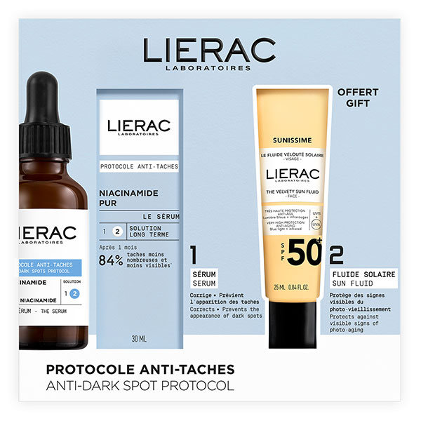 Coffret Sérum Anti-Taches 30ml + Fluide Velouté Solaire SPF50+ 25ml
