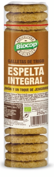 Biocop Galletas Espelta Integral Jenjibre-Limón 250 Gr