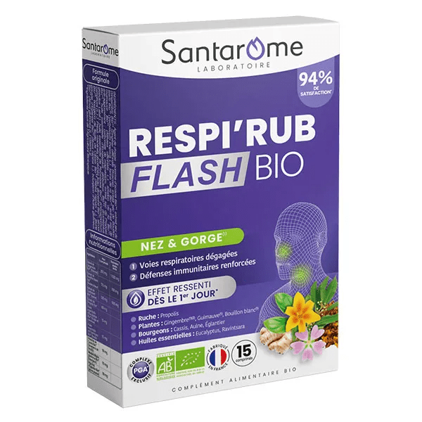- Respi'Rub Flash Bio - Nez Gorge - 15 comprimés 4