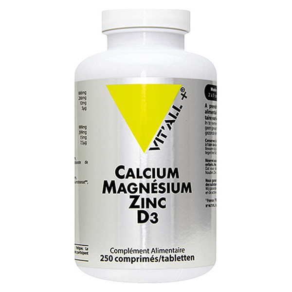 Calcium Magnésium Zinc Bisglycinate Vitamine D3 - 250 comprimés 2