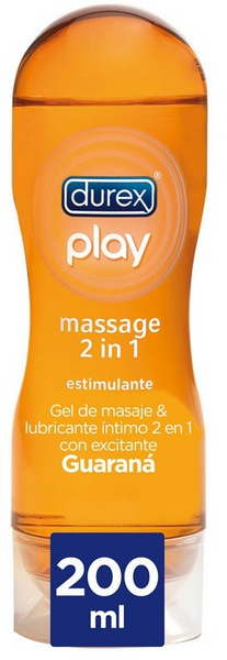 Durex Play Massage 2 En 1 Lubricante Estimulante Con Guaraná 200ml