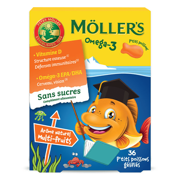 Möller’s Oméga-3 P’tits poissons Multifruit 36 gommes 2