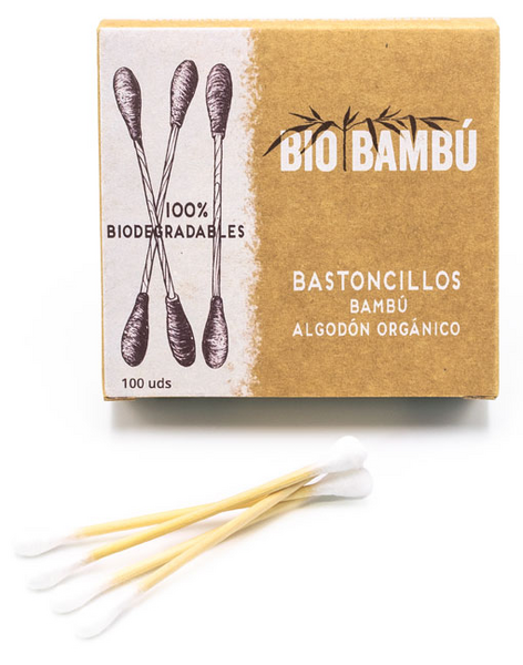BioBambú Bastoncillos De Bambú Y Algodón Ecológico 100 Unidades