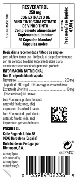 Solgar Resveratrol 250mg 30 Perlas