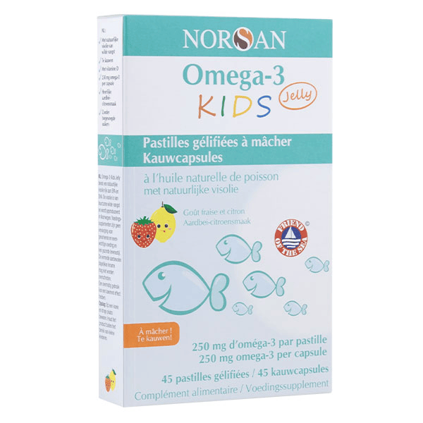 Omega-3 Kids Jelly Huile de Poisson 45 pastilles à mâcher 2