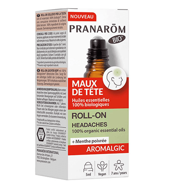 Pranarôm Aromalgic Roll-on Tête Soulage naturellement 100% naturel et BIO 5ml 3