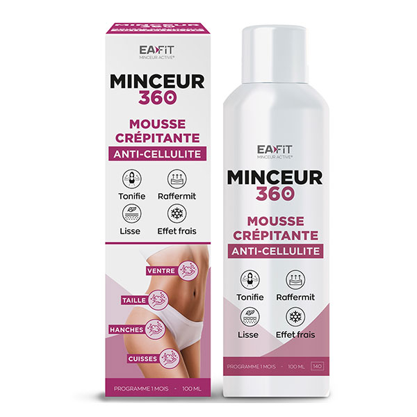 Eafit Minceur 360 - Mousse crépitante - Anti-cellulite - Tonifie la peau