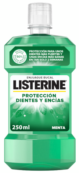 Listerine Enjuague Bucal Dientes Y Encías Menta Fresca 250ml