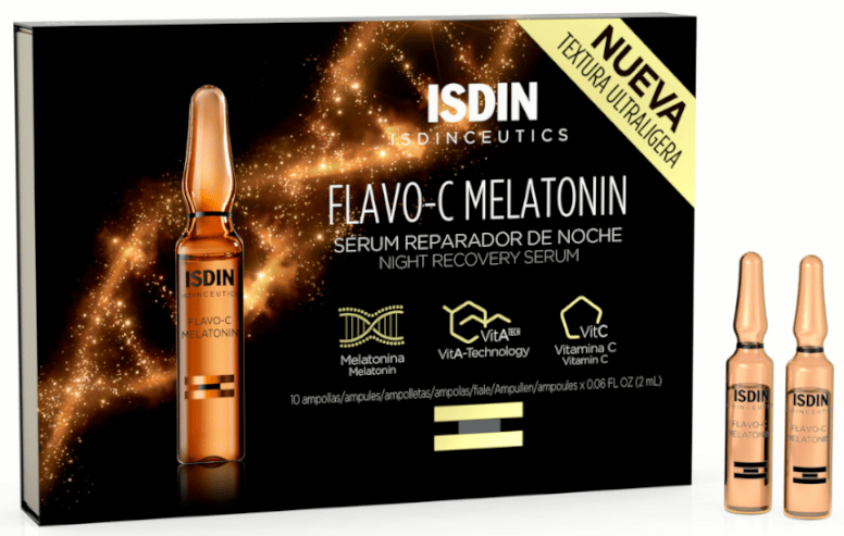 Isdin Isdinceutics Flavo-C Melatonin Sérum Reparador Noche 30 Ampollas