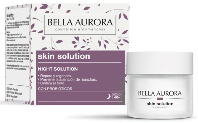 Bella Aurora Crema - Night Solution 50Ml, Antiedad De Noche, Bálsamo Reparador, Hidrata, Nutre, Reafirma Y Mejora La Elasticidad De La Piel, Efecto Lifting - Imagen 4