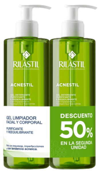 Rilastil Acnestil Gel Limpiador 2x400 ml