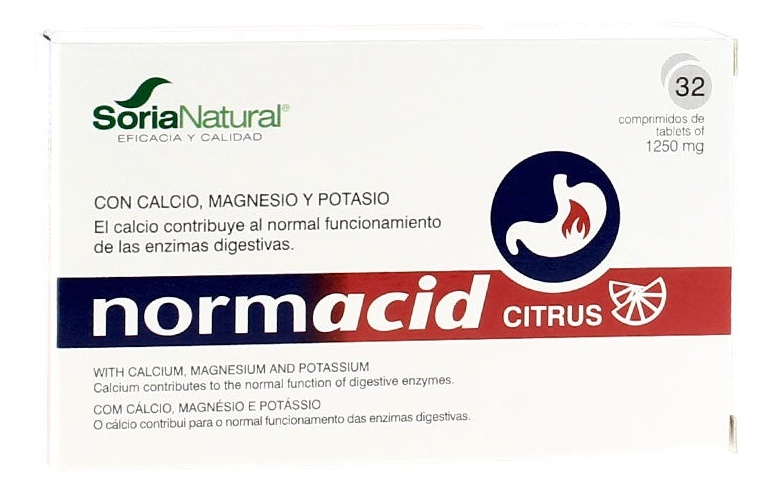 Soria Natural Normacid Citrus 1250mg X 32 Comprimidos
