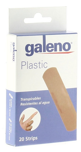 Galeno Apósitos Adhesivos Plastic Piel 2 Tamaños 20 Unidades