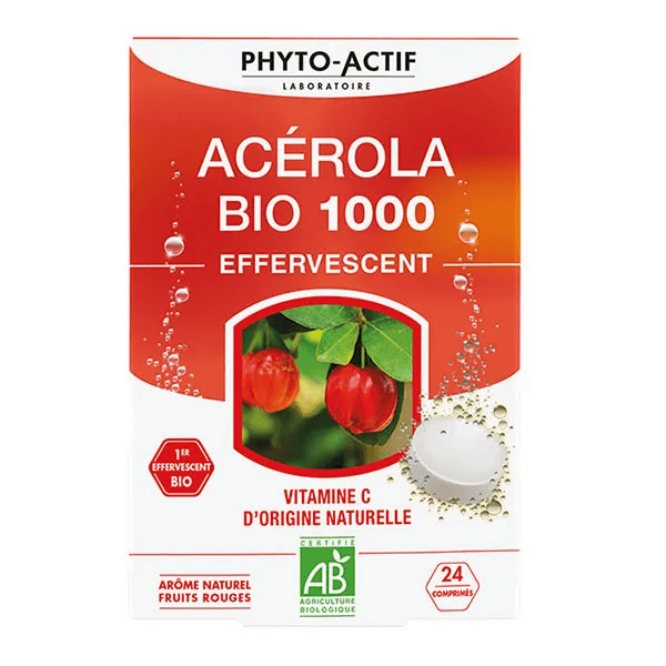 Phyto-Actif, Acérola Bio 1000 effervescent, 24 comprimés 2