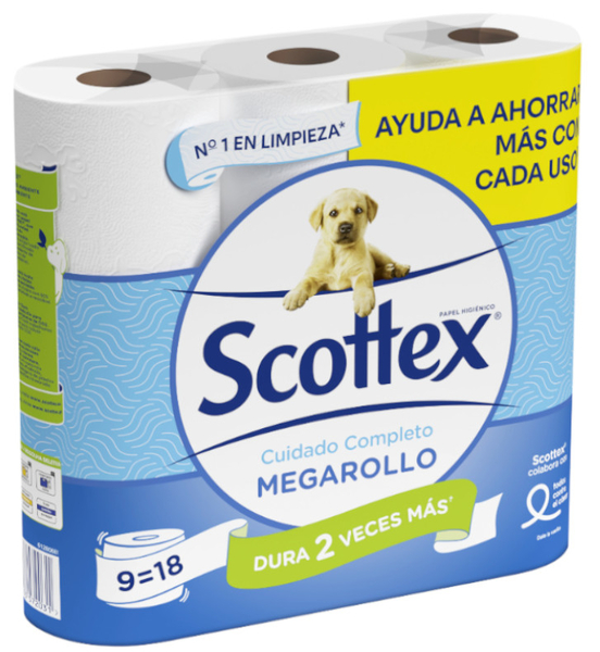 Scottex Papel Higiénico Megarollo 9 Uds