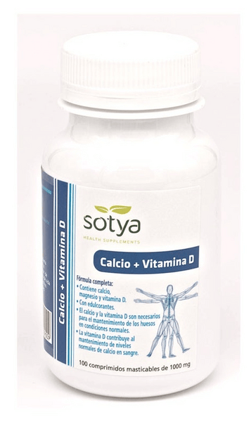 Sotya Calcio + Vitamina D Masticable 1g 100 comprimidos