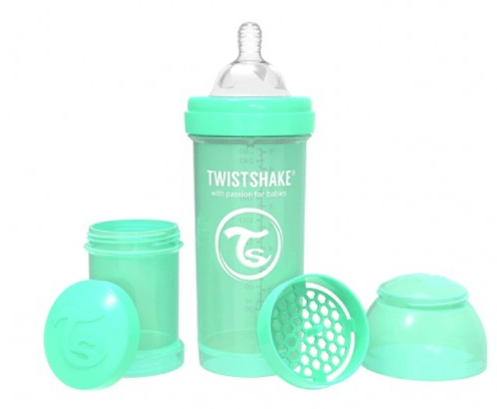 Twistshake Biberón Anticólico 260 Ml Verde Manzana 1 Ud