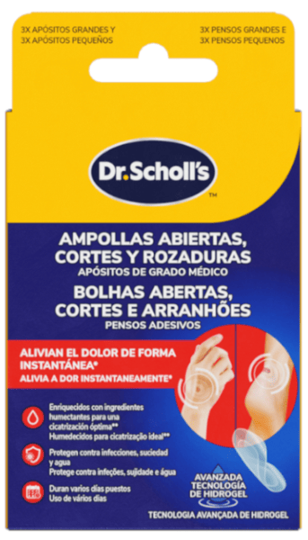 Scholl Apósitos Heridas Abiertas, Cortes y Rozaduras 6 uds