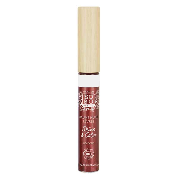 So'Bio Étic Shine & Color Baume Huile Lèvres N°43 Rouge Corail Bio 5ml