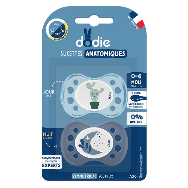 Sucette Anatomique 0 à 6 mois A30 Jour et Nuit X2 3