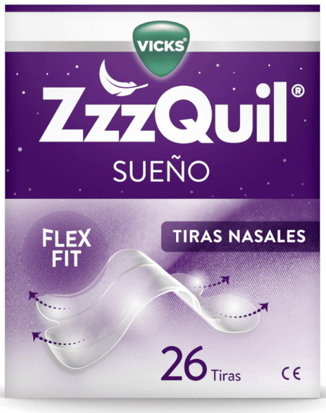 ZzzQuil Sueño Tiras Nasales Respira y Duerme Mejor 26 uds