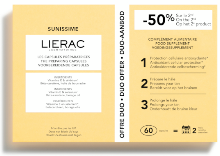 Lierac Sunissime Duplo Cápsulas De Bronceado 2x30 Cápsulas